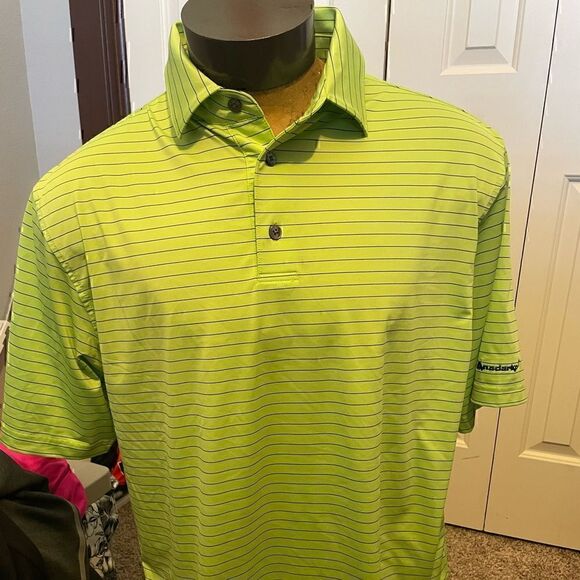 FootJoy Mens Large Neon Yellow Short Sleeve Polo - Picture 1 of 6